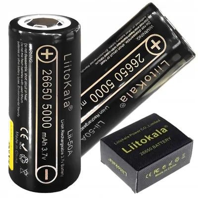 Zdjęcie produktu dla LiitoKala LII-50A 2x Akumulatorek 5000mAh 26650 3.7 V Li-ion