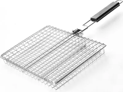 Produktbild von Faltbarer BBQ Grillrost, Multifunktionaler Grillkorb, Großkapazität Grillgitter, Outdoor Grillzubehör, Fisch Fleisch Gemüse