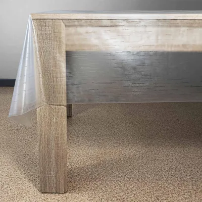Produktbild von Tischdecke transparent Meterware 140x100 cm - Borkenkäfer Glatt - Tischschutz aus abwaschbarem PVC gegen Flecken und Kratzer - Schutzfolie für Innen und Außen - Tischfolie für Küche, Esszimmer und Garten