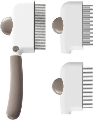 Produktbild von Katzenkamm - Pflegebürste - Faltpflege Startseite - Massageeffekt Ablösung - 20 x 7,5 cm - Grau