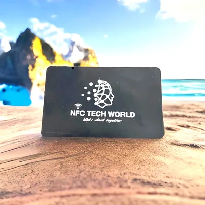 Produktbild von 1 NFC-Ntag213 BusinessCard schwarz aus Metall nur noch 1 Karte für Ihre Zukunft