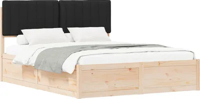 Immagine prodotto di vidaXL Struttura letto con testiera imbottita nera 160 x 200 cm