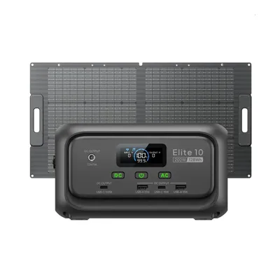 Produktbild von BLUETTI Elite 10 Mini Tragbare Power Station mit 100 W Solarpaneele, 128Wh LiFePO4 Batterie, Schnellladung Solargenerator für Camping, Reisen, Outdoor