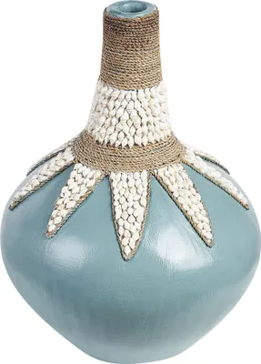 Image de Vase décoratif en terre cuite 43 Bleu Beige Silau Lumarko