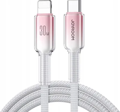 A close-up studio shot of two USB charging cables with different connectors.