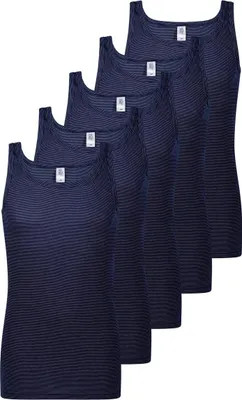 Produktbild von ESGE 5er Pack - Feinripp Ringel Unterhemd / Tanktop Unterhemd von ESGE Feinripp Ringel, Pflegeleicht, formbeständig und strapazierfähig, Nach traditioneller Meisterverarbeitung für höchste Qualitätsansprüche