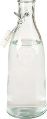 Image de Authentic - Bouteille en verre recyclé avec bouchon à étrier 1l