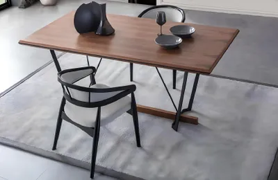 Obrázok produktu pre Jedálenský Stôl Jedáleň Drevený Hnedý Drevo 180 Cm JVmoebel
