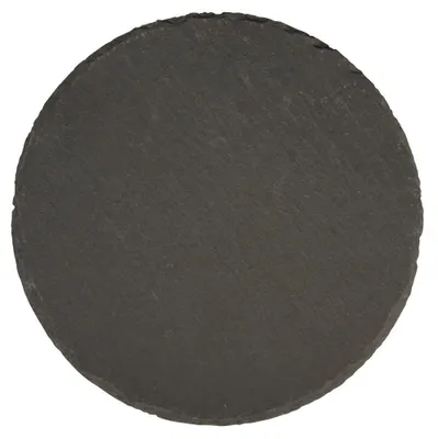 Produktbild von Schieferuntersetzer Tischset Naturstein - Rund - 15 cm - Dunkelgrau - Für Tischdekoration