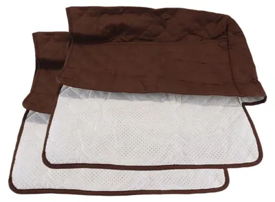 Armlehnenbezüge 2er-Set, 56x51x20 cm, wasserabweisend, braun