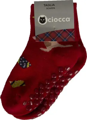 Image de Chaussettes antidérapantes unies CIOCCA, référence CNK011A, 1-2/4 - pointure 23/28, polyamide 27 %, Élasthanne 1 %, acrylique 72 %