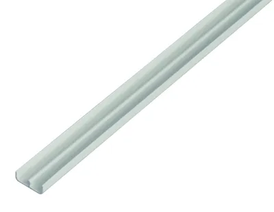 Image de Alberts 485153 Profilé de glissière inférieur, plastique, blanc, 1000 x 18 x 5 mm