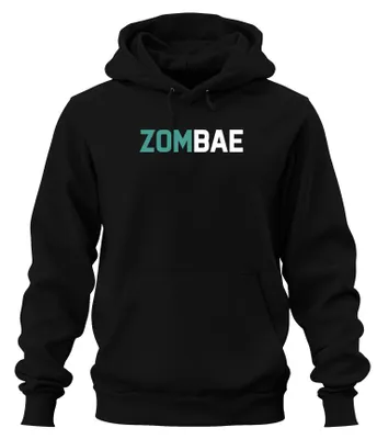 Obrázek produktu pro ZOMBAE Zombie Halloween Gift Funny Partner Girlfriend Couple Uni mikina s kapucí, černá, S