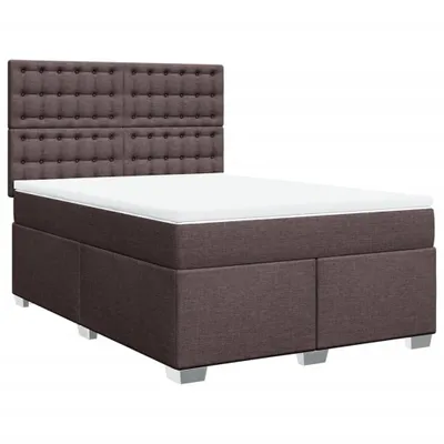 Produktbild von Boxspringbett mit Matratze Dunkelbraun 140x190 cm Stoff