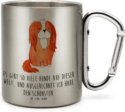 Produktbild von Mr. & Mrs. Panda Thermobecher Hund Cavalier King Charles Spaniel - Transparent - Geschenk, Edelstahl-Isolierbecher, Spruch, Bester, Becher Aus Edelstahl, Teetasse