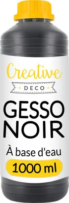 Image de Creative Deco Additif Gesso Acrylique Noir 1L - Sous-Couche et Apprêt