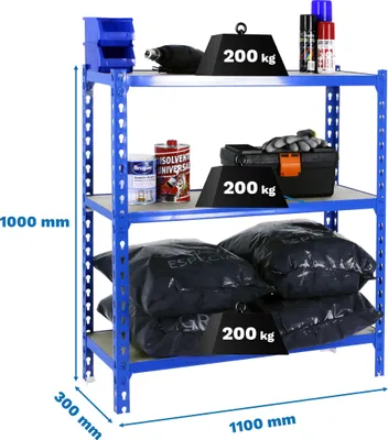 Produktbild von MADERCLICK SUPERPLUS 3/300 1000 BLAU/MADEIRA metallisches Prateleira