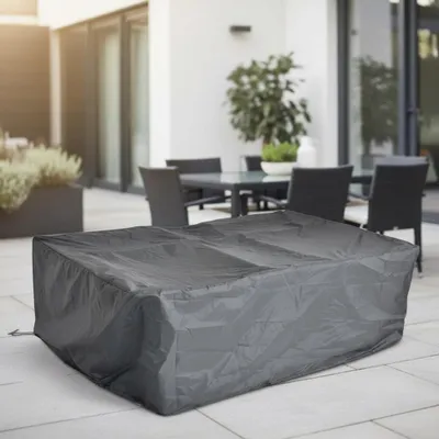 Produktbild von Schutzhülle Gartenmöbel Sitzgruppe 160×120×74 cm schwarz wetterfest Kordelzug