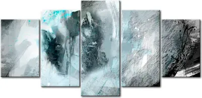 Image de Tableau acoustique Abstrakt 200 x 100 cm Tableaux Mousse acoustique Absorbeur acoustique haute performance Isolation acoustique Toile 5 pièces Tableau mural Acoustique intérieure Isolation acoustique a-A-0211-b-o