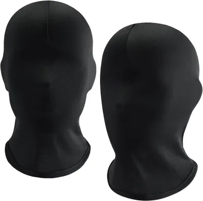 Productafbeelding van Volgelaatsmasker - Set van 2 - Halloween - Hoofdmasker - Zwart - Gezichtsloos masker - Speelgoed - 25 cm