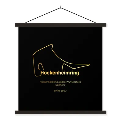 Produktbild von MuchoWow® Textilposter Deutschland - Formel 1 - Rennstrecke 60x60 cm mit schwarzem Rahmen - Posteraufhänger