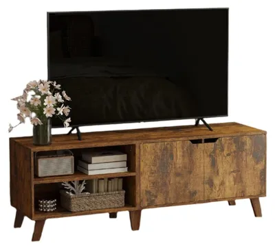 Produktbild von TV-Schrank mit verstellbaren Regalen – Vintage-Braun – 140 x 40 x 50 cm