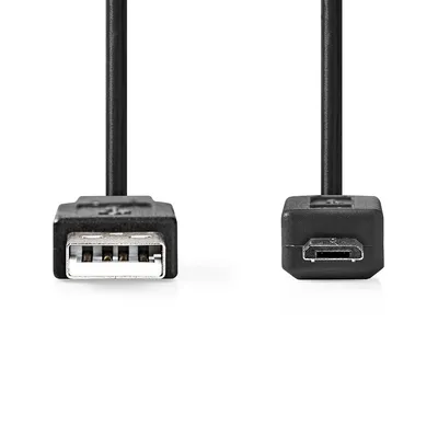 Obrázek produktu pro Nedis USB kabel - USB 2.0 - USB-A samec - USB Micro-B samec - 480 Mb/s - poniklovaný - 2,00 m - kulatý - PVC - černý - černá krabička