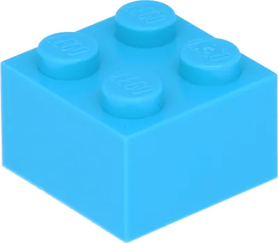 Image de LEGO : 100x brique 2x2 en Azur moyen