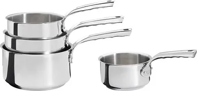 Image de Lot de 4 casseroles inox 14,16,18 et 20 cm - De Buyer - 3410.04 - milady