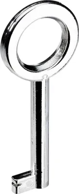 Produktbild von Hettich Buntbart-Schlüssel vernickelt glanz 65 x 4 mm Stahl, 1 Stück