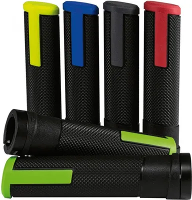 Produktbild von ergotec 61692001 Porto MTB / ATB Schraub-Griffe Porto, Kraton und Alu, 133 mm, Ø 22 mm, gelb/schwarz (1 Paar)