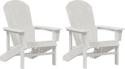 Produktbild von vidaXL Gartenstuhl 2 pcs Weiß 82 x 74 x 92 cm Polyethylen