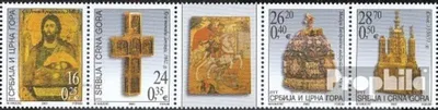 Produktbild von Briefmarken Jugoslawien 2003 Mi 3159-3162 Fünferstreifen (kompl.Ausg.) postfrisch Museumsexponate