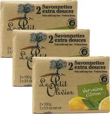 Produktbild von Le Petit Olivier Seife Zitrone Eisenkraut & Olivenöl – 3er Pack (2x100g) aus Frankreich