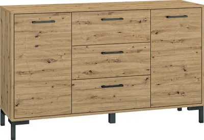 Produktbild von Buffet Liora mit 3 Schubladen und 2 Türen, Holzoptik, 138cm
