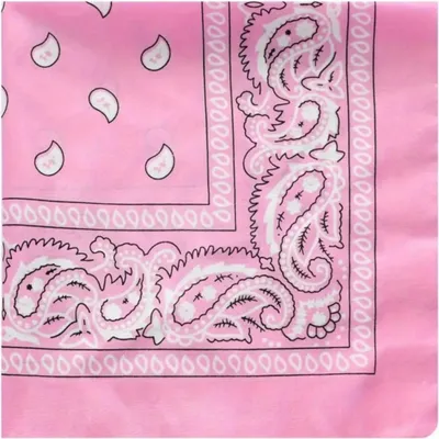 Zdjęcie produktu dla Bandamka Chusta Bandana Chustka Na Głowę Szyję Włosy Apaszka Bandama Różowa