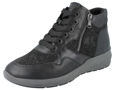 Zdjęcie produktu dla Waldläufer M-Tonia 831802-001 Buty, damskie, czarne, skórzane, ocieplane, - damskie wygodne buty / botki, czarne, skórzane (nappa cupido bronx)