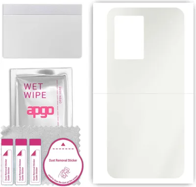 Produktbild von apgo Rückseite Schutzfolie, Matt, kompatibel mit Oppo K10 5G India, Hinten Hydrogel-Displayschutzfolie mit Positionierhilfe, kratzfest, einfache Montage