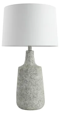 Zdjęcie produktu dla HOME DELUXE Mała lampa stołowa o wyglądzie kamienia CARO - Biały | Lampa stołowa Lampka biurkowa Lampka do czytania
