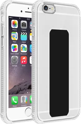Produktbild von Cadorabo Schutzhülle für Apple iPhone 6 / 6S Hülle in Schwarz Etui TPU Silikon Case Cover Standfunktion