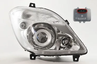 Immagine prodotto di Fari compatibili per Mercedes Sprinter 906, lato destro, con lampade D1S e H7, inclusa centralina elettronica con codici: 63126937223, 6224.J2, 6M2112K072AA, 0008211061, A0008211061, 922661. Marca: Johns