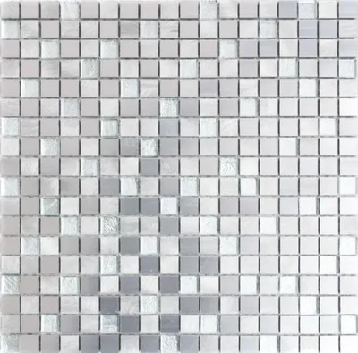 Produktbild von Mosaik Rückwand Aluminium Alu Glasmosaik silber MOS49-A309F_f