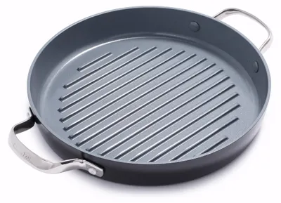 Zdjęcie produktu dla Patelnia grillowa GreenPan Valencia Pro z powłoką Hartelox, zdrowa ceramika nieprzywierająca, średnica 28 cm