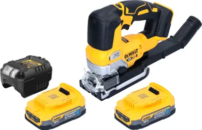 Produktbild von DeWalt DCS 334 E2 Akku Pendelhub Stichsäge 18 V Brushless + 2x Powerstack Akku 1,7 Ah + Ladegerät