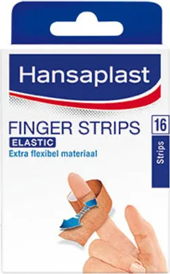 Produktbild von Hansaplast Finger Strips, 19 x 120 cm, Rechteckig, Beige, 16 Stück(e)