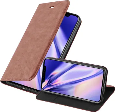 Obrázek produktu pro Cadorabo pouzdro pro Apple iPhone X / XS Protective Case v hnědé barvě, kryt na mobil s magnetickým zavíráním