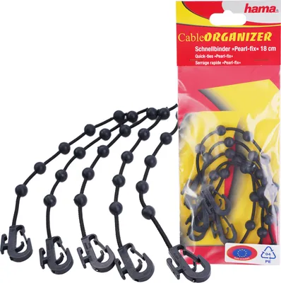 Immagine prodotto di 5x Fascette Pearl Fix 18cm nero