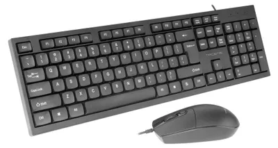 Image de Tacens Anima ACP02PT, Câble, USB, Clavier à membrane, QWERTY, Noir, Souris incluse