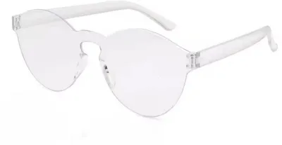 Produktbild von CHPN – Transparente Partybrille – Sonnenbrille – Festivalbrille – Weiß – Trendige Brille – Lustige Brille – Einheitsgröße – Partybrille – Weiße Sonnenbrille