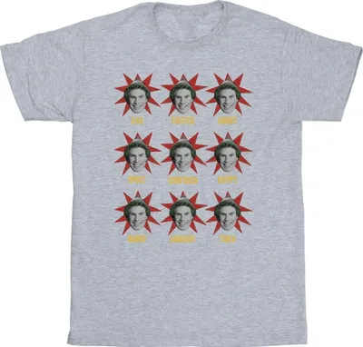 Immagine prodotto di Elf - Maglietta "Many Moods Of Buddy" da uomo BI24142 (XXL) (Grigio)